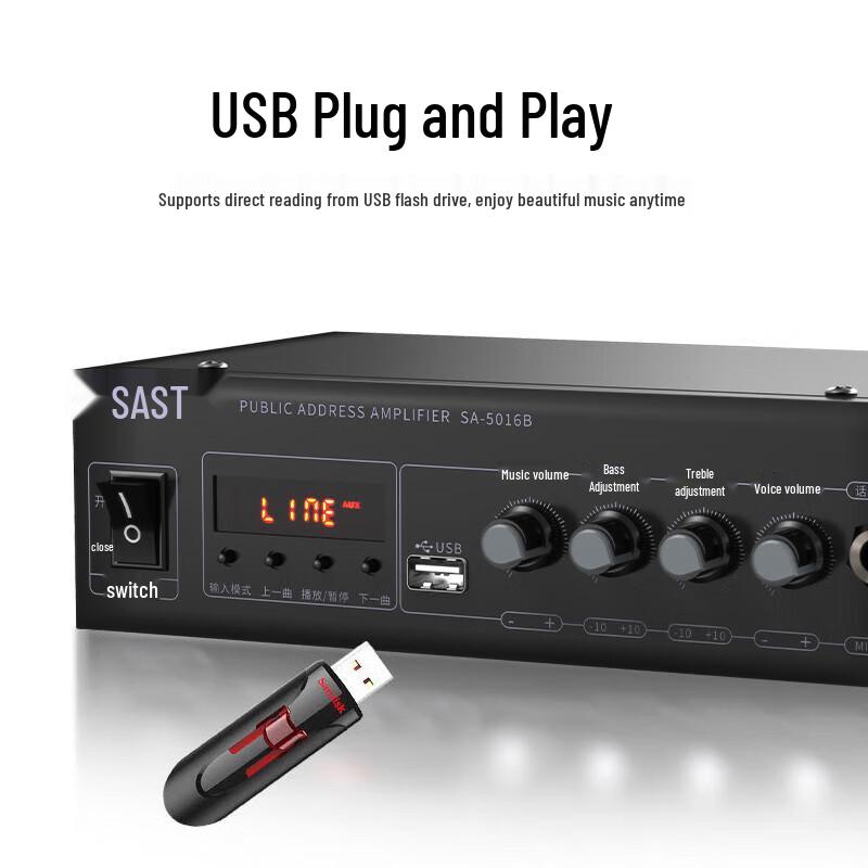 SAST SA-5016 Bluetooth Amplifier & Ceiling Speaker System