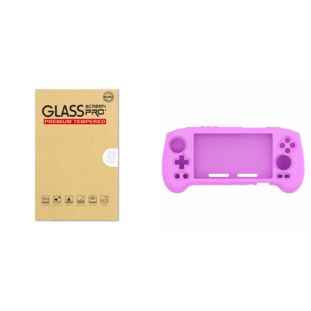 For Anbernic RG556 Game Console EVA Hard Storage Bag Silicone Protective Case With/No 9H Screen Protector Film Gaming Accessorie
