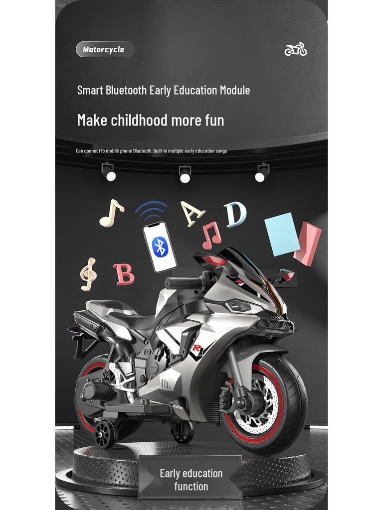 Kids' Electric Off-Road Motorcycle - Remote Control Ride-On Toy for Ages 2-8, Rechargeable