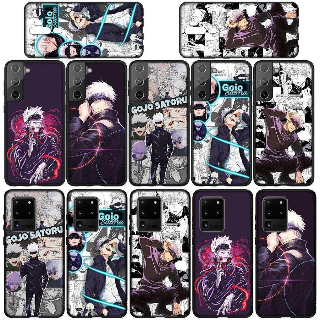 for Samsung Galaxy S24 S23 iPhone 16 15 14 Xiaomi Redmi Note 13 12 11 10 Plus 9 Pro Max X XR Phone Case Comics Jujutsu Kaisen Gojo Satoru OPPO Huawei