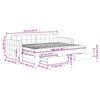 Extendable Daybed with Drawers Dark Grey 80x200 cm Velvet