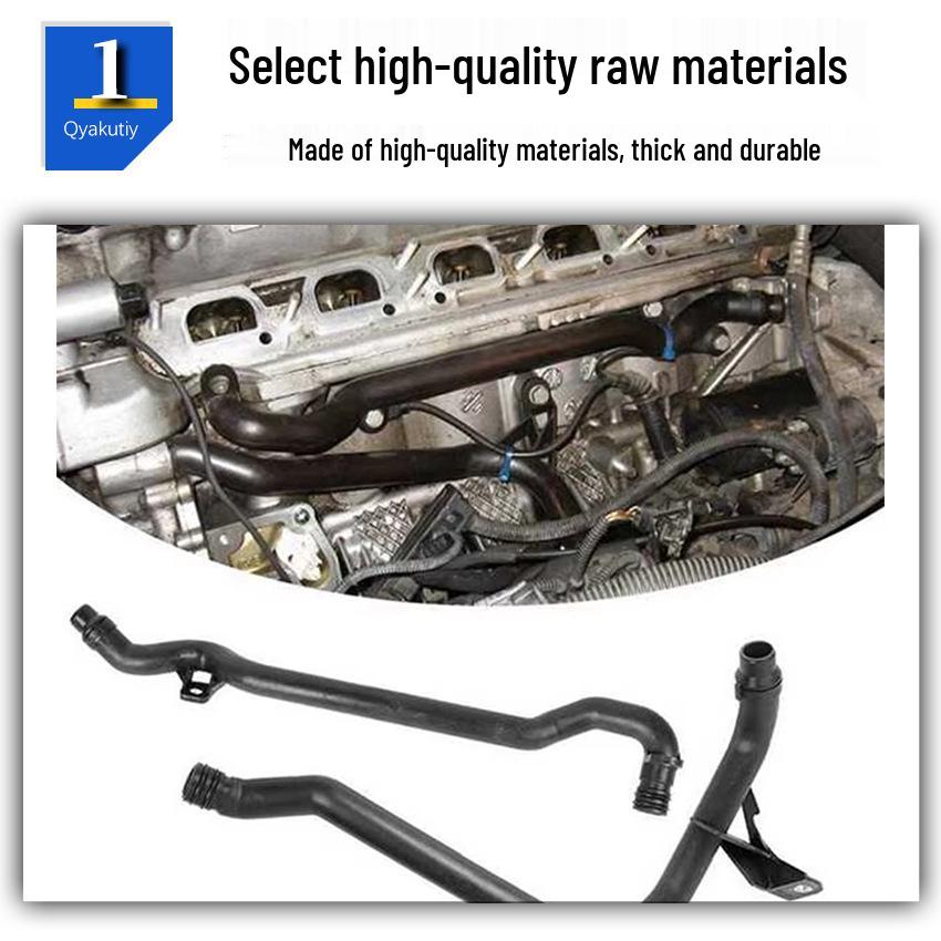 BMW Engine Heater Water Inlet Cooling Pipe, compatible with parts 11537502525 and 11531705210. Model 11537502525