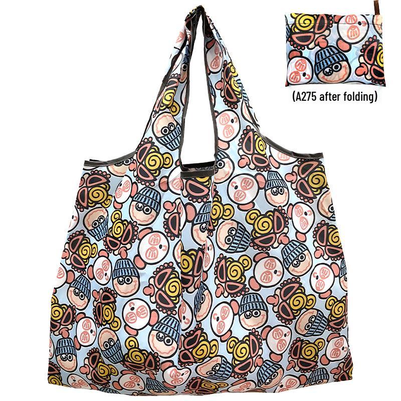 Eco-Friendly Foldable Korean Style Portable Shopping Bag - Medium Size Handbag