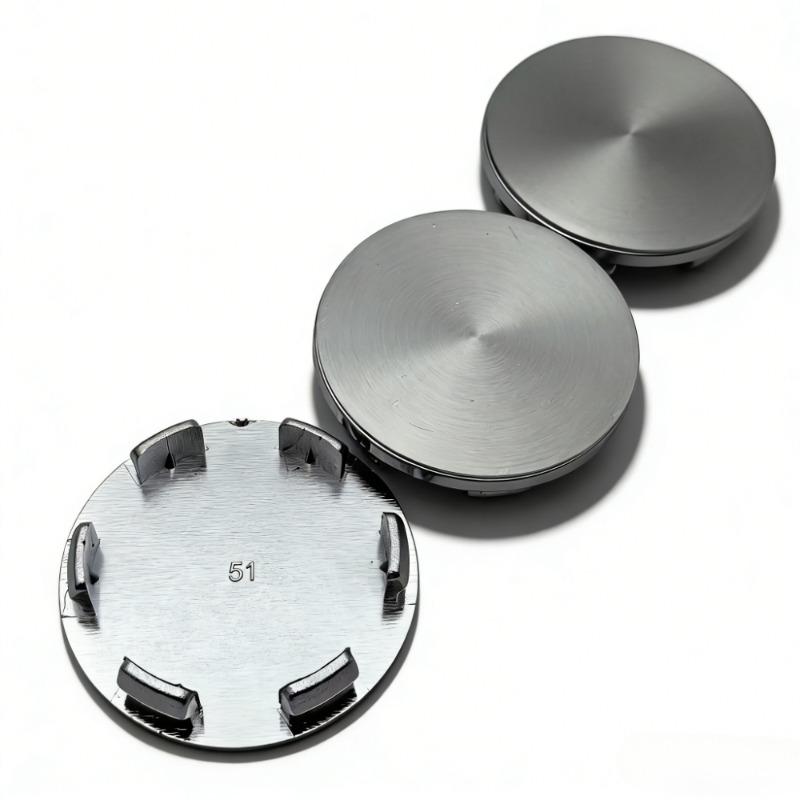 4pcs No Logo Black/Silver Emblem Car Wheel Center Caps 51MM 46MM Wheels Hub Cap Rim Hubcaps Dust Cover Replace Car Accessories