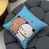 P-Panda Bubu And Dudu Cushion Cover Reversible Plush Pillow Cover – For car, sofa, bedroom, perfect as a gift.
