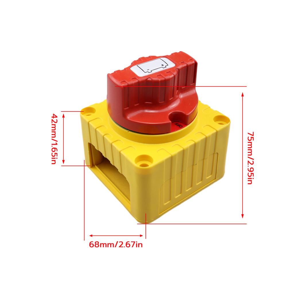 24V 300A Car Battery Disconnect Switch High Current Copper Terminal with Heat Shrink Tube Switch for Car Marine Boat Truck RV
