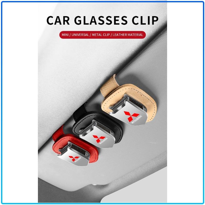 Auto Sun Visor Glasses Box Sunglasses Clip Card Ticket Holder Stand For Mitsubishi Lancer Lancer ASX Outlander 2 3 Pajero Mirage Exzos Pajero 4