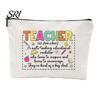 Travel Essentials Bag Cosmetic Teacher Theme Compact Toiletry Portable Zipper Close Storage for And Dressing Table Handbag Organizer