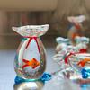 Creative Mini Pocket Goldfish Colored Glaze Transparent Lucky Bag Glass Figurines Handmade Home Decoration Accessories 2025 New