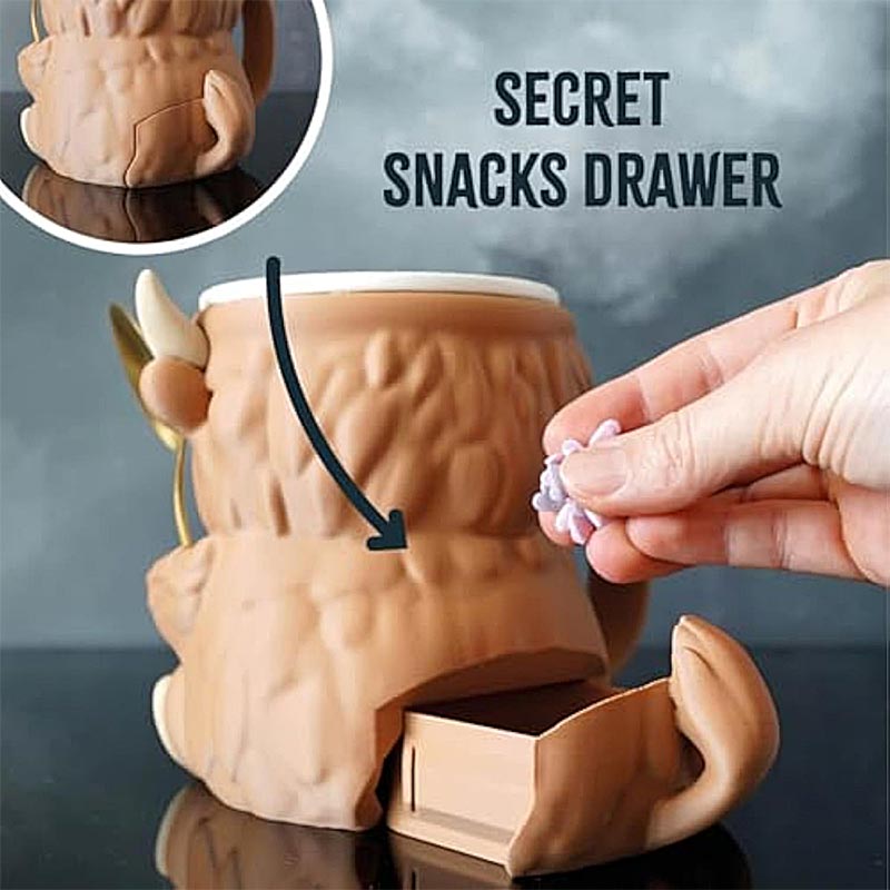 New Creative Cute Cow Cup Cow Shaped Ice Cream Cup With Snack Drawer And Handle High Beauty Reusable Mug Birthday Present
