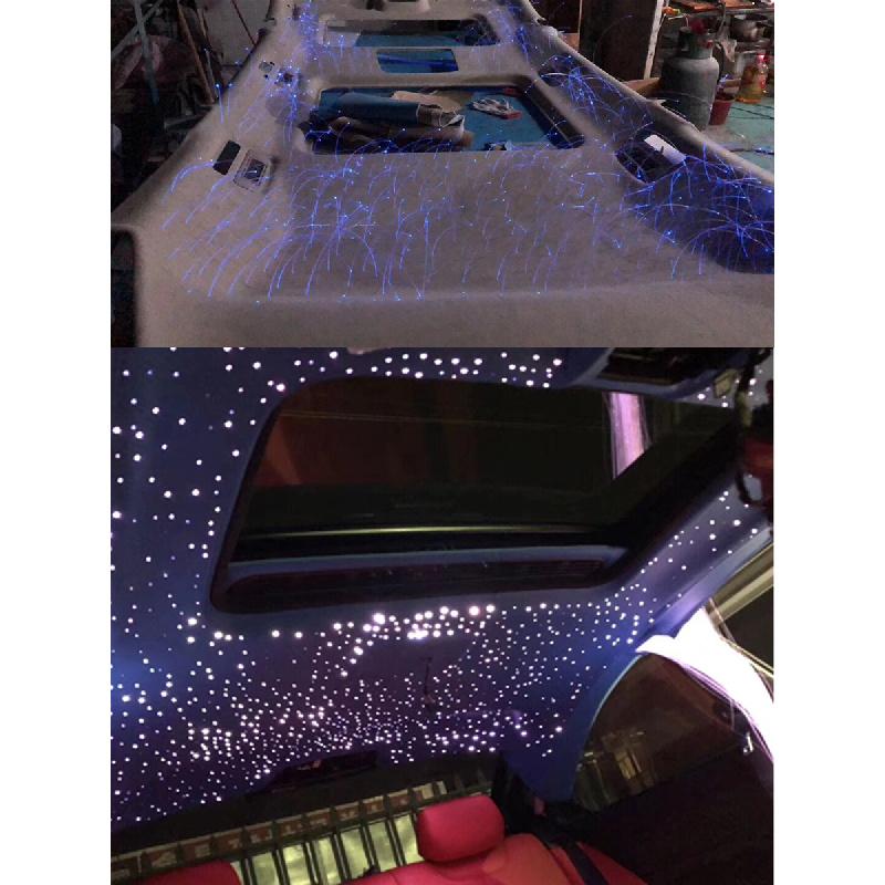 300Pcs 12W Rgbw Led Fiber Optic Lamp Car Roof Ceiling Star Light Kit App Control