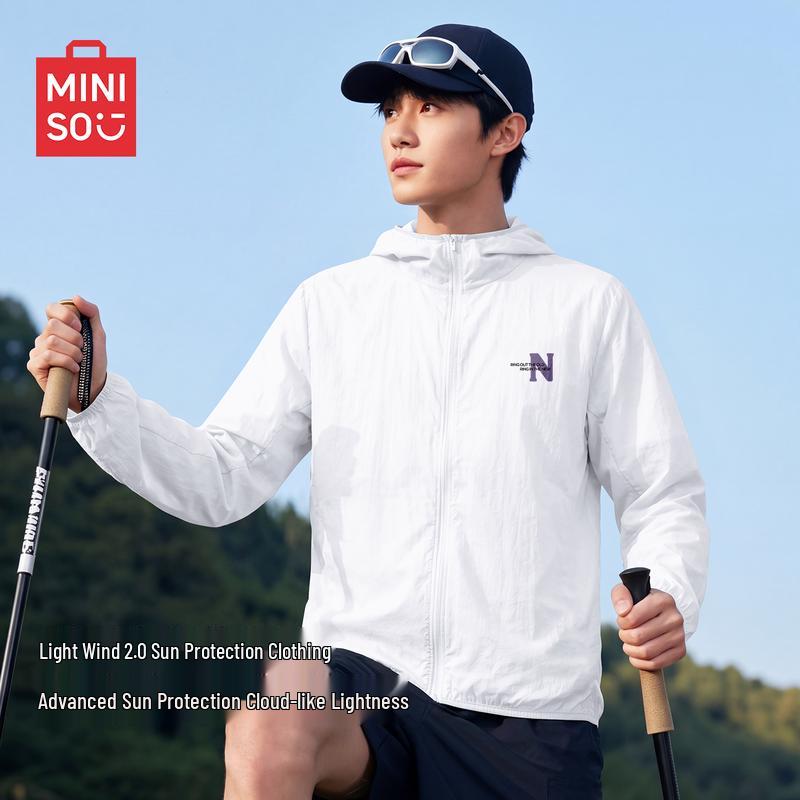 MINISO Men's Hooded Ice Silk Sun Protection Jacket