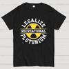 Plutonium legalisieren Freizeit Unisex 100% Baumwolle Sommer Lässig Kühl Locker T-Shirt