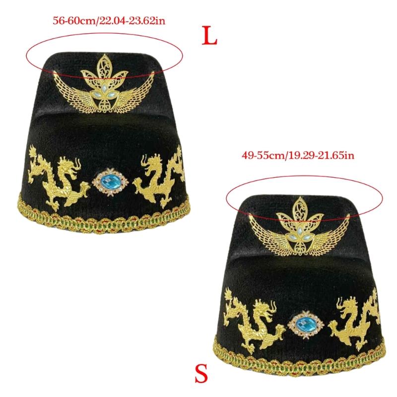 Chinese Officer Hat Ancient Butou Hat for Adults Suitable for Stage Plays and Festival Celebrations
