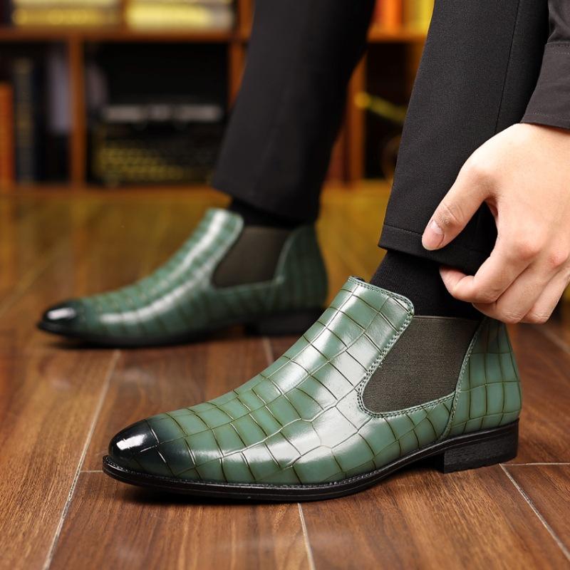 Men's Green Leather Formal Shoes for Men Oxfords Male Wedding Party Office Business Shoe Man Zapatos De Hombre Plus Size 38-48