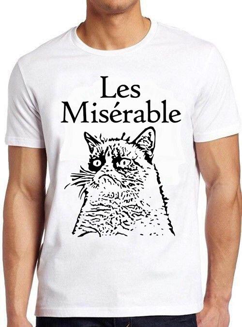 Les Miserable Le Grumpy Cat Cool Music Fashion Top Retro Gift Tee T Shirt M833 XL