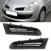 Car Front Bumper Grill For Renault Clio MK3 2005-2009 Fog Light Open Vent Grille Intake Fog Light Headlight Cover