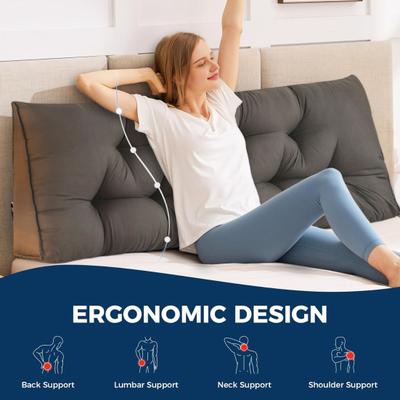 Yousheng Testiera Cuscino Triangolare Cuneo Schienale con Fodera Rimovibile Testiera Divano Letto Cuscino Schienale per Leggere Sedersi Lavorare Camera da Letto Dormitorio