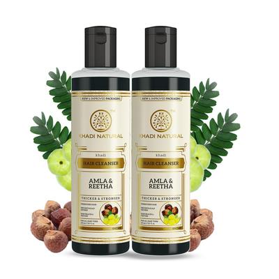 Shampoo Capelli Amla e Reetha Confezione da 2 x 210 ml Shampoo Rinforzante Anti-Caduta Capelli