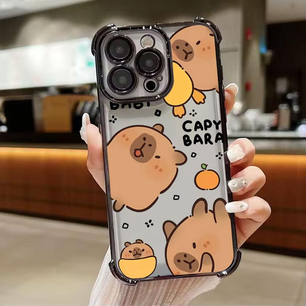 Capybara Cartoon Animal Phone Case For Xiaomi 15T 14T 13 Pro 15 F8 Ultra Poco X7 F7 Pro 5G X3 X5 X6 F5 M7 Shockproof Clear Cover