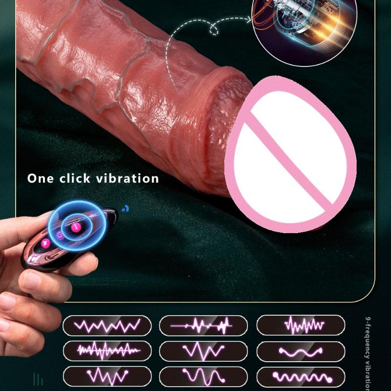 2026 Huge Big Soft Vibrator Heating Realistic Dildo for Woman Men Wireless Telescopic Big Dick Masturbator Penis G Spot Clitoris Stimulator Sex Toys
