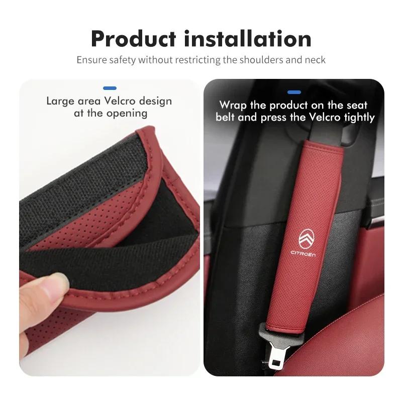 Breathable Car Seat Belt Shoulder Cover Strap Protection Pad For Citroen C4 C3 C5 C1 C2 C6 C4L DS3 DS4 Berlingo Picasso Jumper
