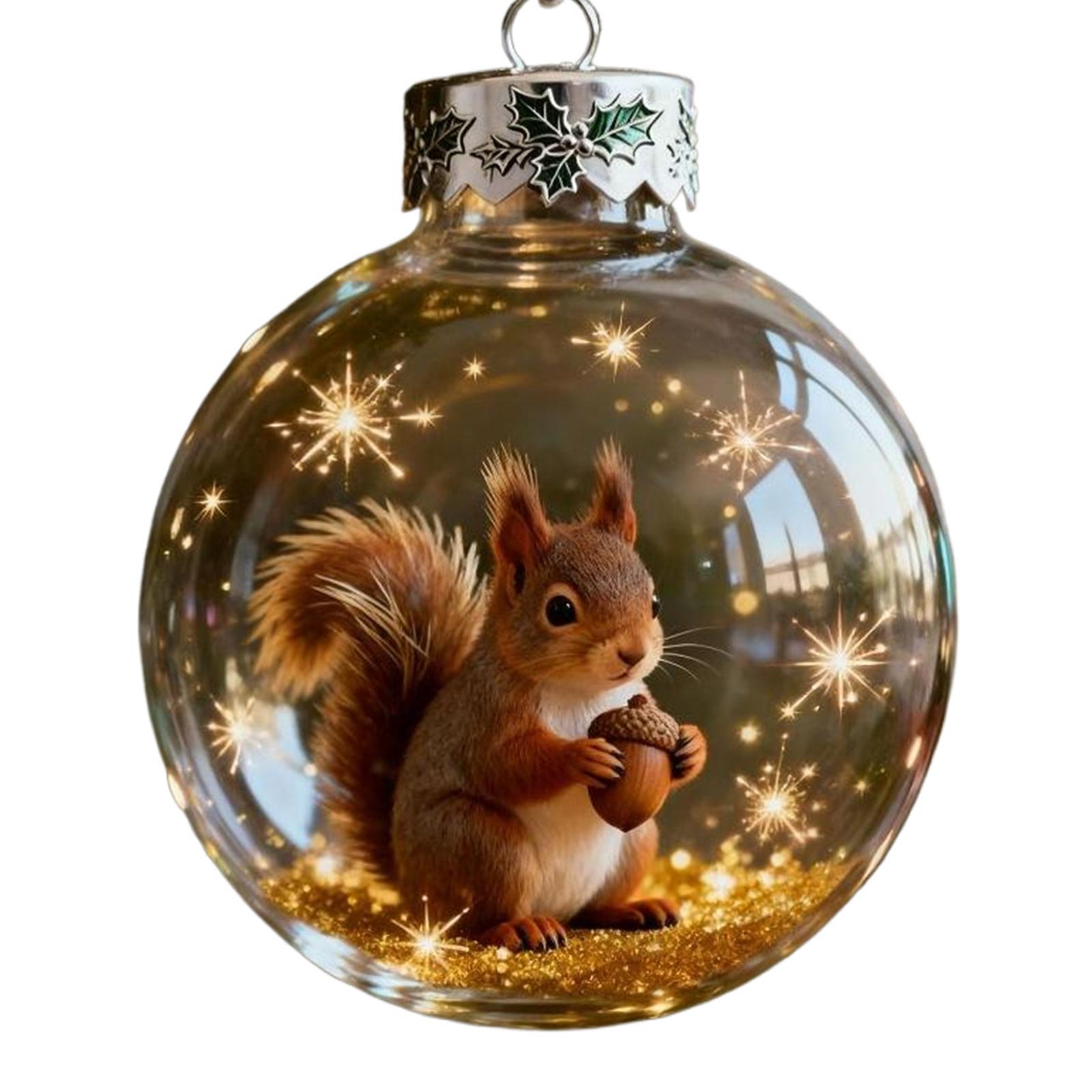 

3D Animal Christmas Decoration Clear Xmas Balls Christmas Ball Ornaments Christmas Hanging Balls for Christmas Tree Home Decor