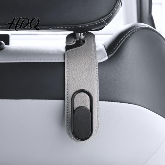 Universal Car Interior Accessories Seat Hook Hanger Faux Leather Back Storage Compact Organizers Foldable Organizer for Hanging Groceries And