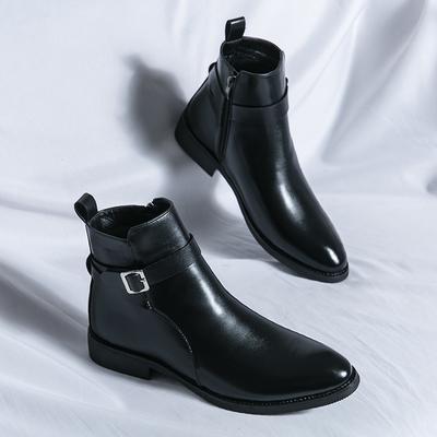 Winter Hot Selling Men's Ankle Boots Pointed Chelsea Boots Men's Luxurious Formal Boots Fashionable High Top Shoes Free Delivery