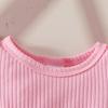 Baby Ruffle Bow Flower Mesh Dress Jumpsuit for 0-2 Years