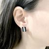 Silver Earrings with Natural Onyx (60002124)