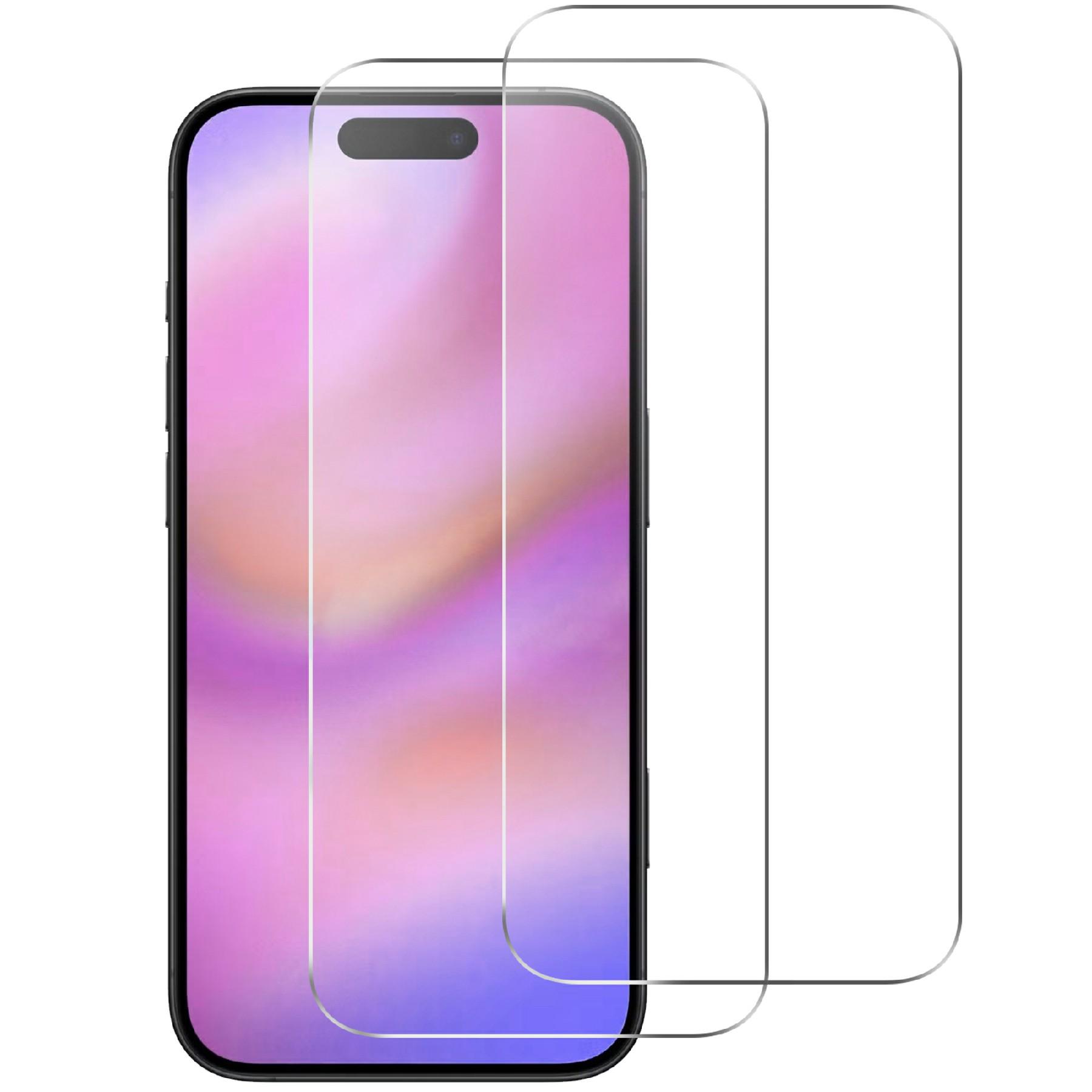 

2Pcs For iPhone 17 Pro Max HD Clear Screen Protector Anti-Explosion 2.5D Arc Edge Tempered Glass Screen Film As Shown A