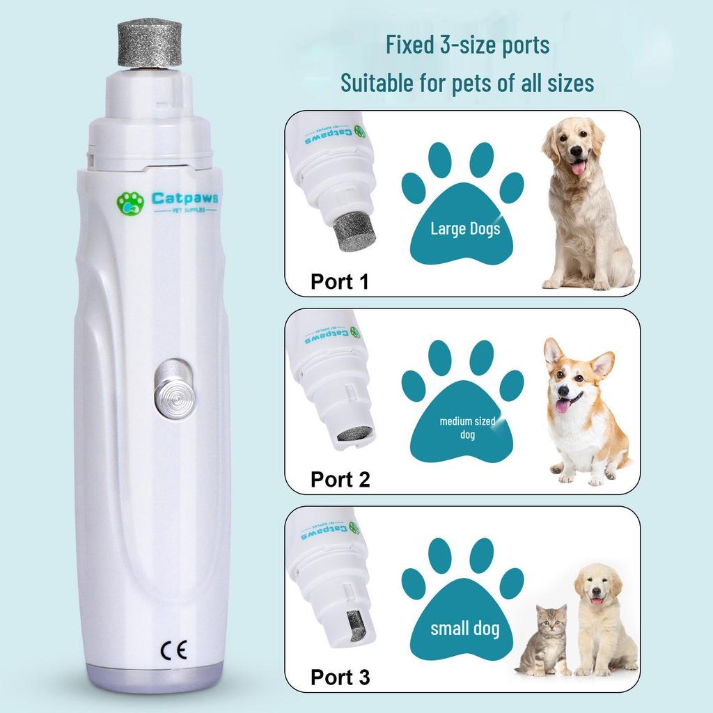 Pet Electric Nail Grinder with Bloodline Light for Cats & Dogs - Nail Care Tool & Clippers