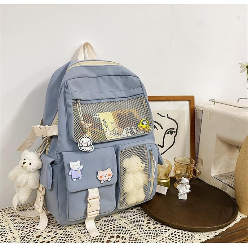 New Korean Campus Vintage Cute Versatile Casual Girls' Backpack Cute Middle School Students' Backpack Opening Day Gift