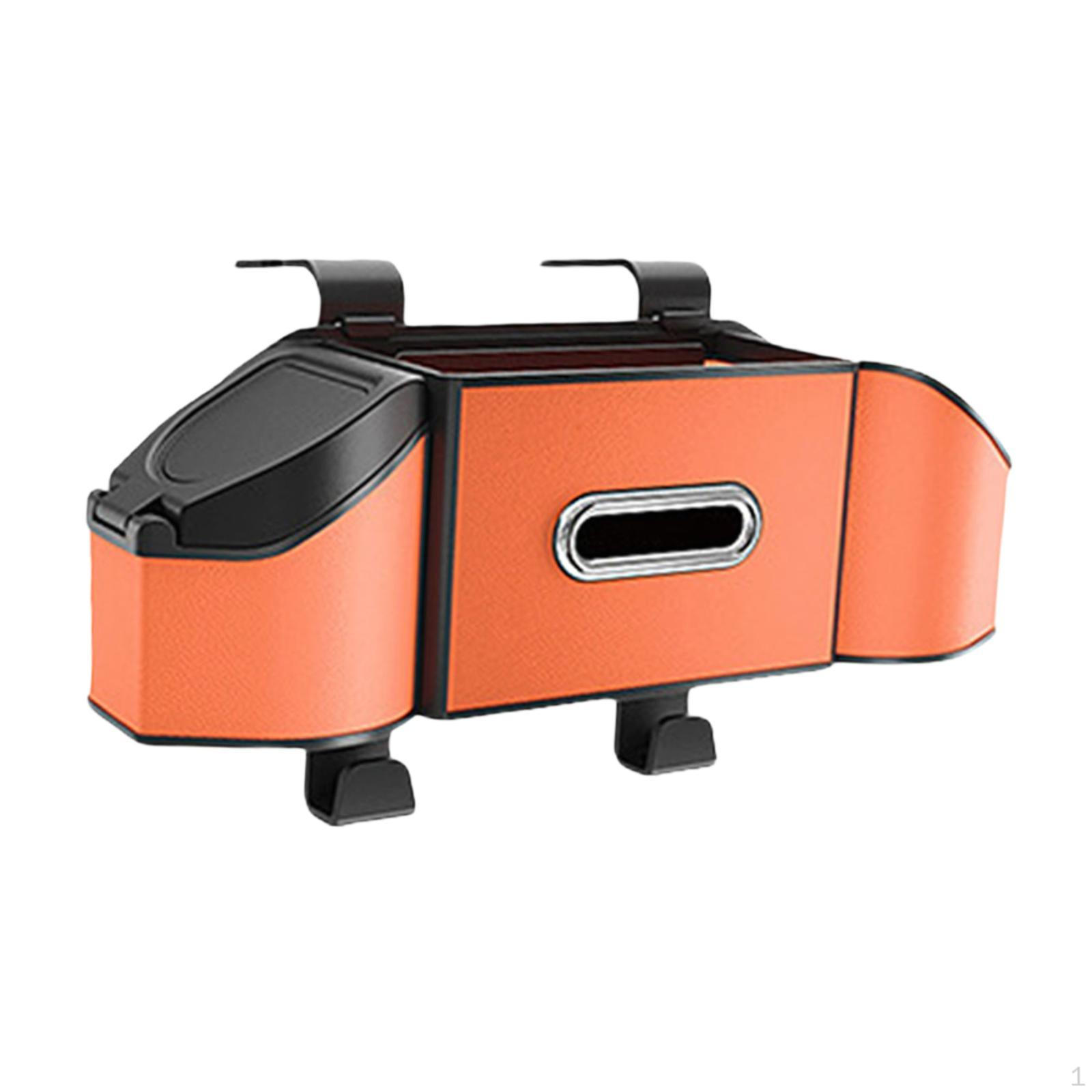 

Органайзер для спинки сиденья автомобиля Ящик для хранения на заднем сиденье Удобный для поддержания порядка с крючками Вешалка для вождения оранжевый