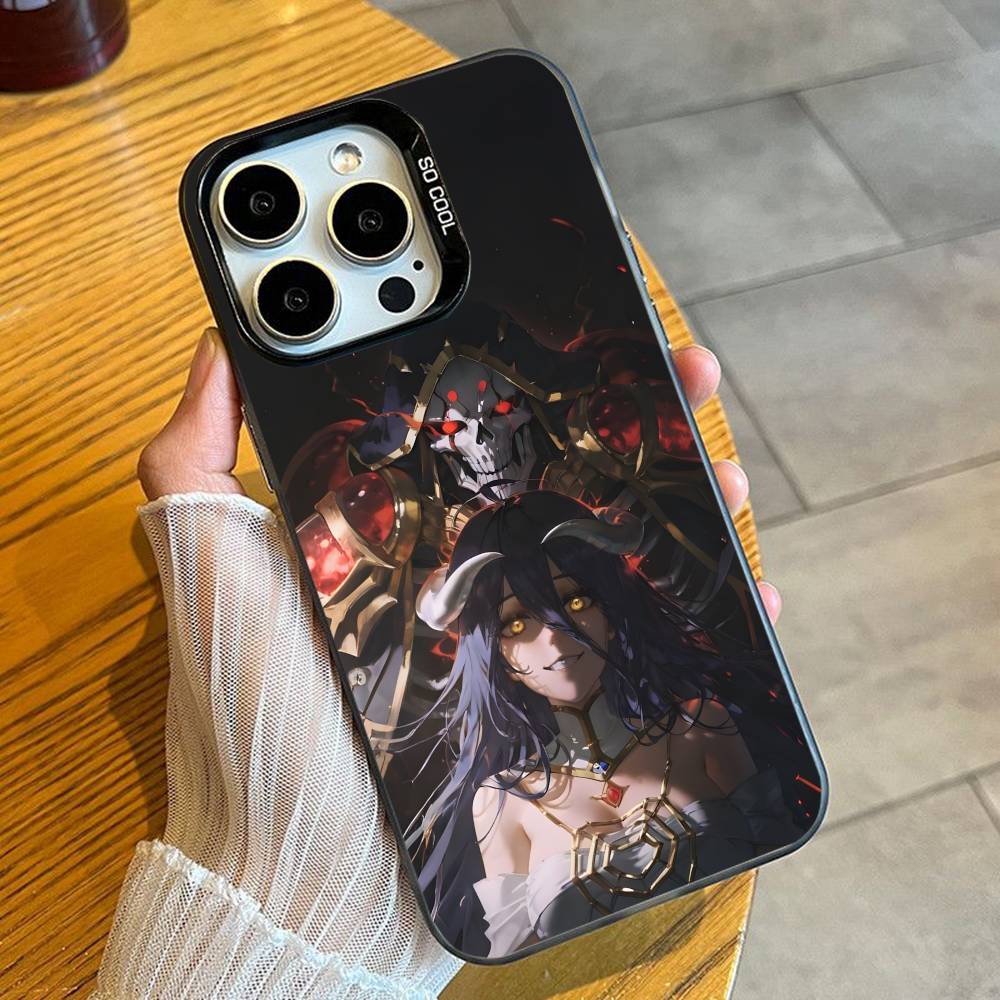 Etui Na Telefon Ainz O-Overlord Królowa Albedo Dla iPhone 16 17 15 14 12 13 Pro Max Czarny Cukierkowa Matowa Odporna Na Wstrząsy Pokrowiec