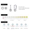1.0CT D Color Moissanite Hoop Earrings 925 Sterling Silver Luxury Buckle Earrings For Women Wedding Fine Jewelry Gifts