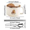 Noodle Bowl Set 1300ml Capybara Soup Bowl Microwave Safe Large Capacity Tableware For Everyday Dining Soup Noodle Salad Cereal