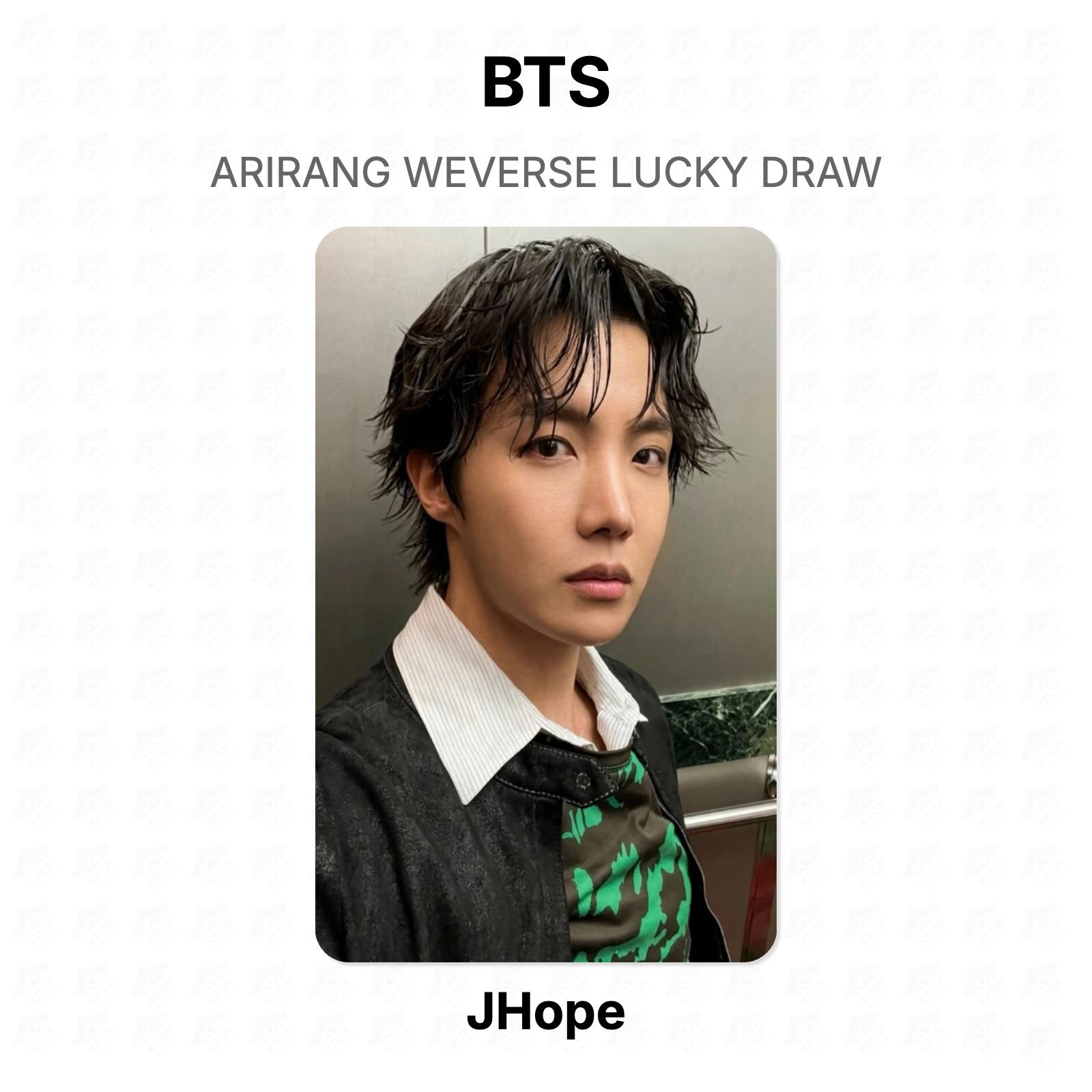 BTS ARIRANG WEVERSE Розыгрыш Счастливый Билет Официальная Фотокарточка J-Hope 02