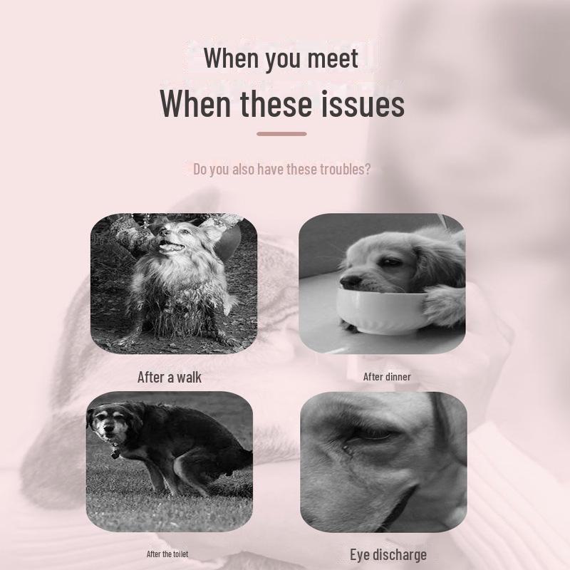 Pet Wipes for Cats & Dogs: Universal Cleaning Wipes for Bath-Free Hygiene, Tear Stain Removal, & Cat Butt Clean-Up.