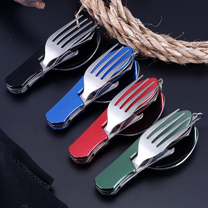 Modern Detachable Three-Piece Multifunctional Folding Travel Knife Set