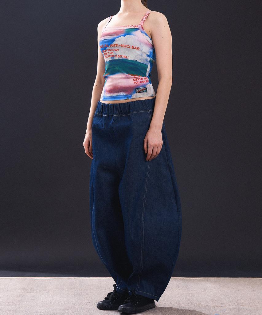 Soipeuyukaen Curved Denim Volume Pants