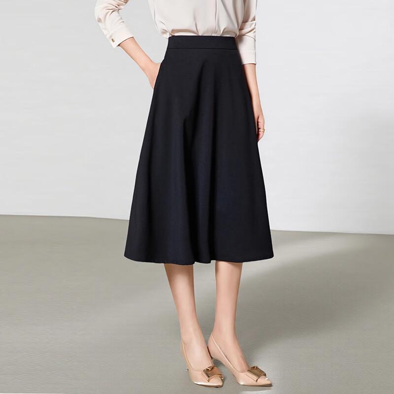 TROMAN Women s No-Iron Professional A-Line Midi Skirt XL