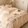 Maternal And Infant Grade Class A 100 Long-Staple Cotton Four-Piece Set, High-End Pure Cotton Cotton Embroidery Simple Atmospheric Bed Sheet Mattress