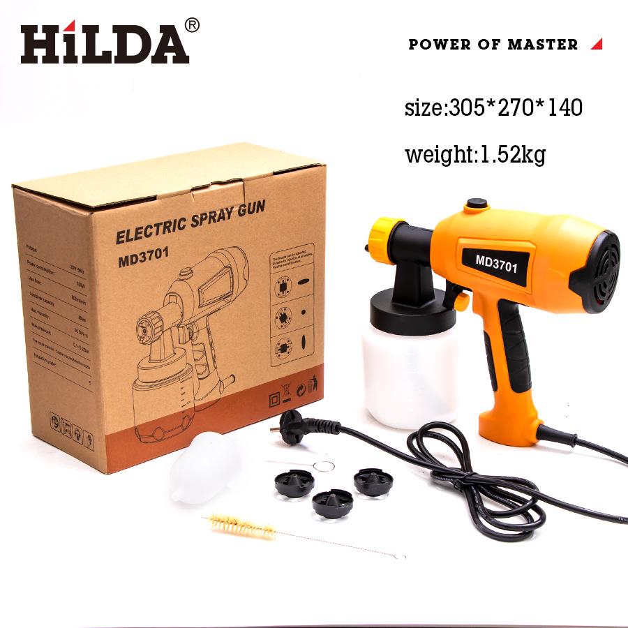 HILDA Electric Spray Gun - Detachable High-Pressure Tool for Latex and Oily Paints