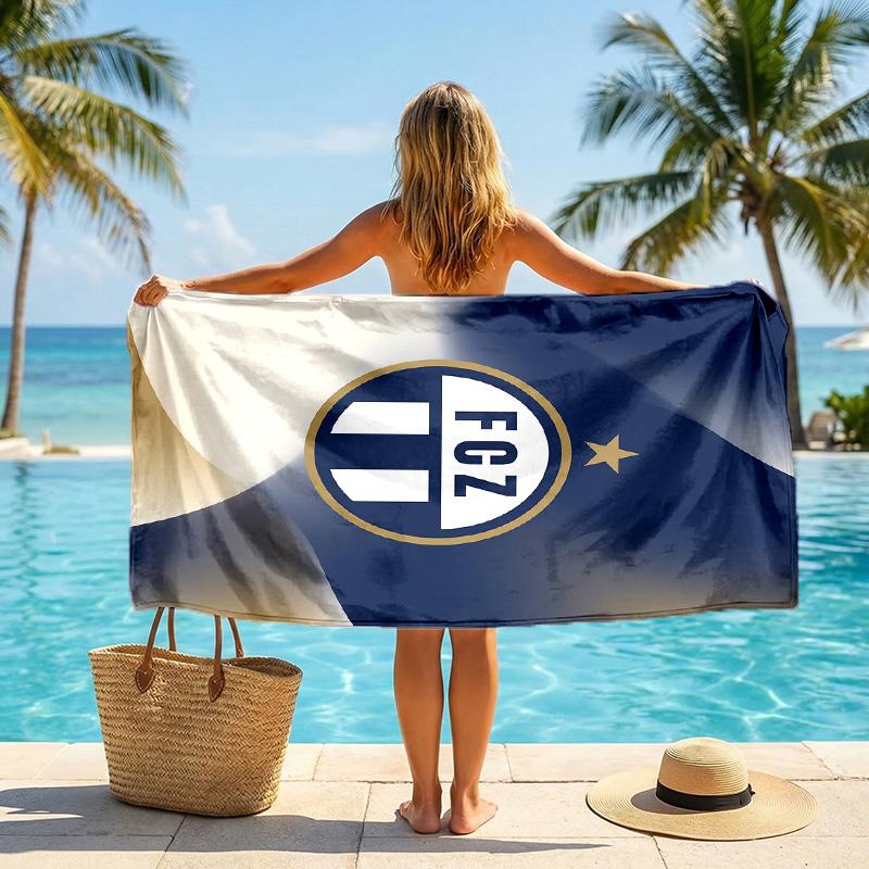 Telo Mare Asciugatura Rapida Stampa FC Zürich Microfibra Assorbente Portatile da Viaggio Asciugamano per Nuoto