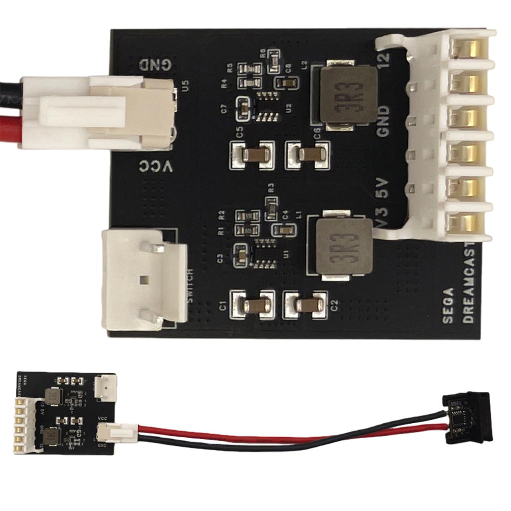 Replacement Power Supply Board ForSEGA Dreamcast PSU Fat Game Console Power Supply Replacement Type C Port 12V/3A Plug-and-Play