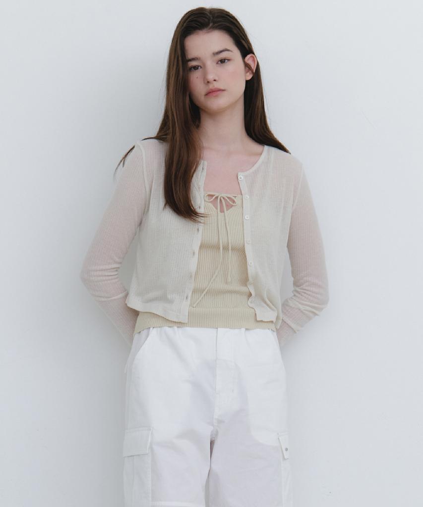 LETTERA Ribbon Knitwear Sleeveless_3Color