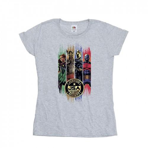 

DC Comics Womens/Ladies Black Adam JSA Gold Badge Cotton T-Shirt XXL білий