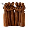 Creative Living Room Displays Sisterhood Wooden Figurine, Handcrafted Friendship Sculpture for Meaningful Keepsakes Bedroom Tabletop Ornament,